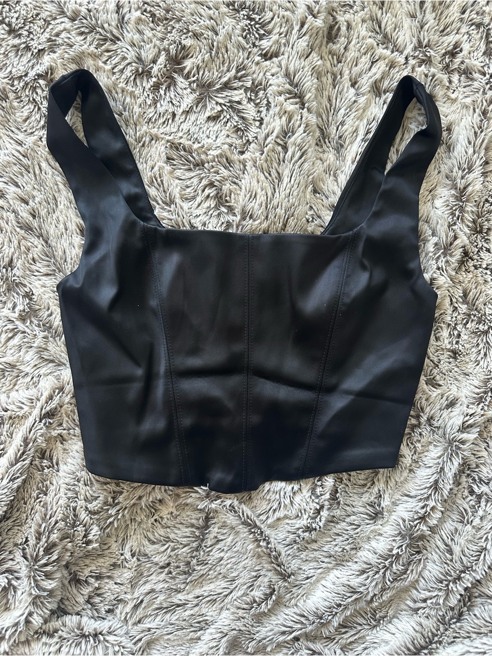 Aritzia Black Square-Neck Crop Top - Women